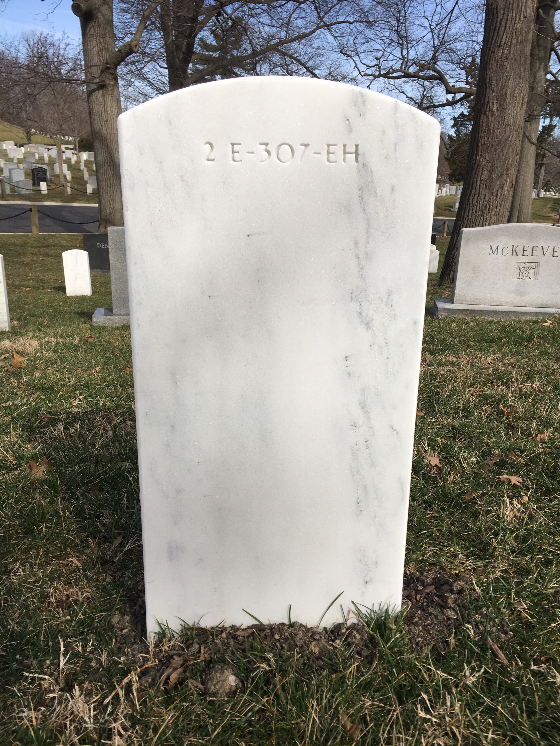 Back of headstone — Daniel Mckeever