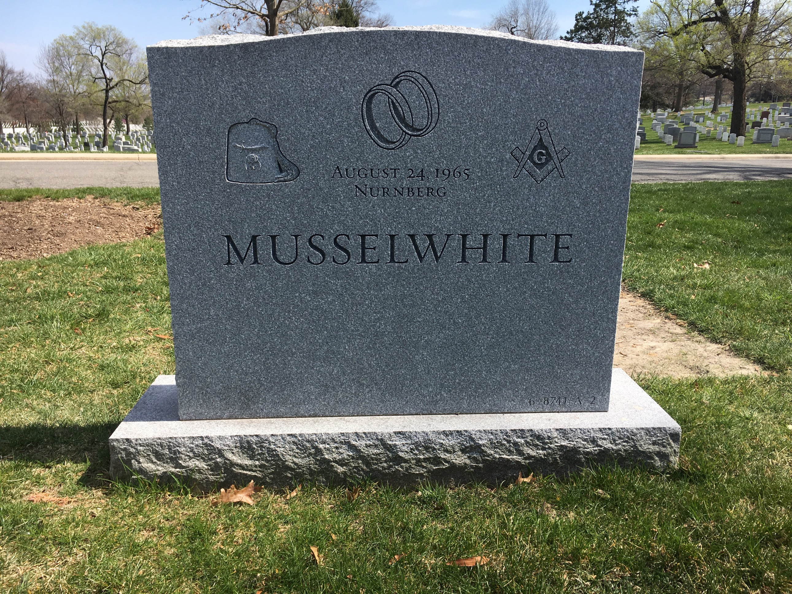 Back of headstone — James Musselwhite