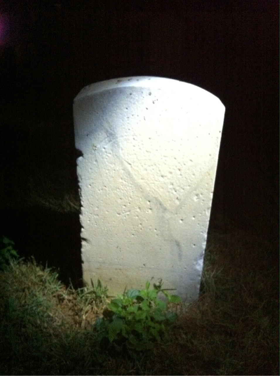 Back of headstone — John Mitchell