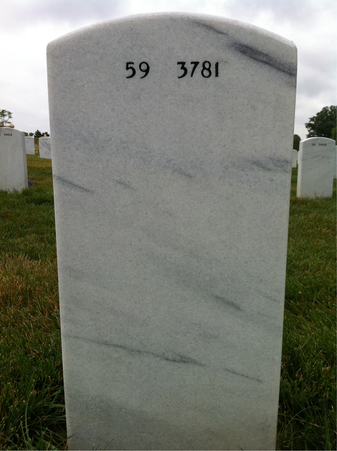Back of headstone — Milton Kirkpatrick