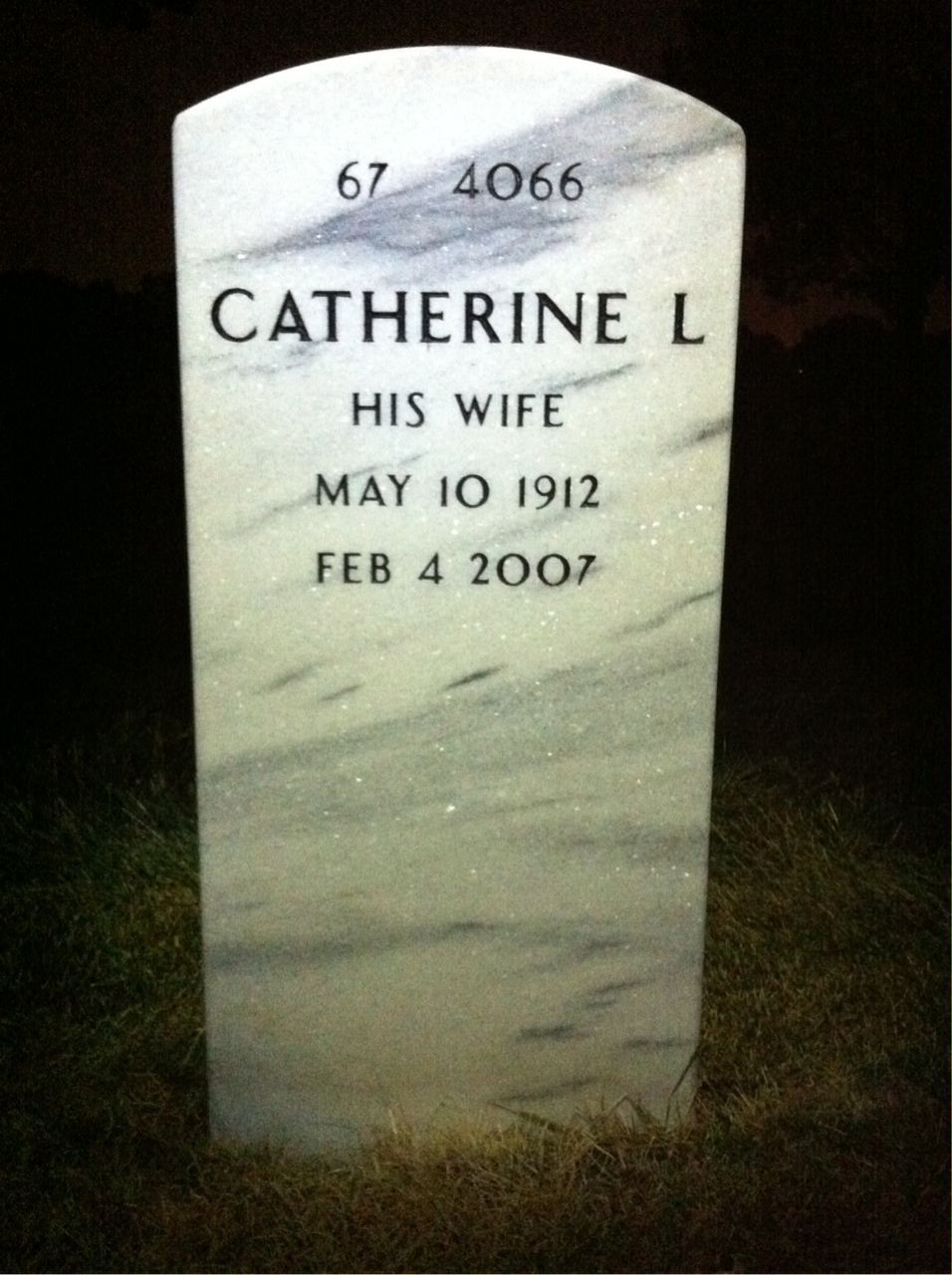 Back of headstone — Augustus Minton