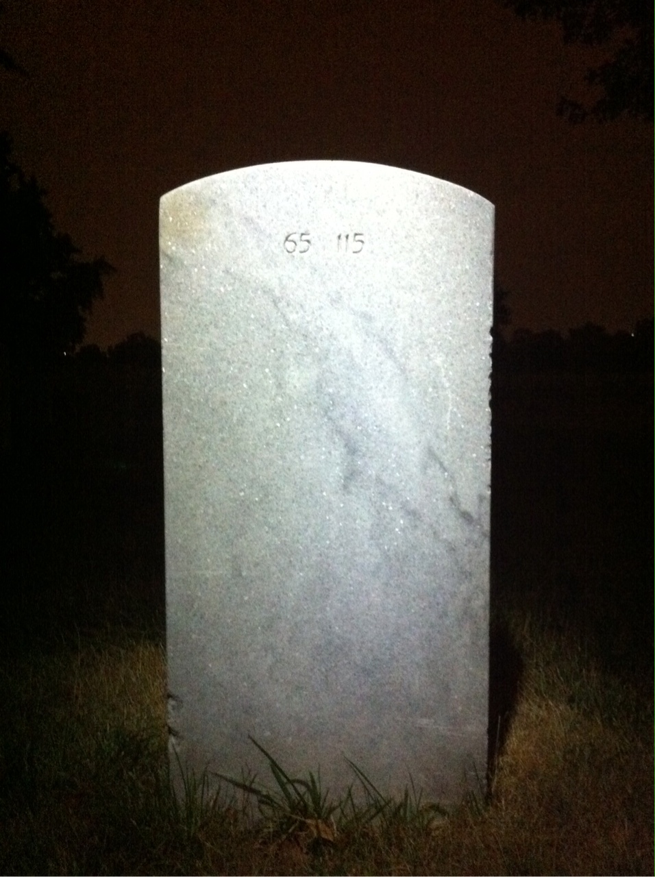 Back of headstone — Robert Bradby