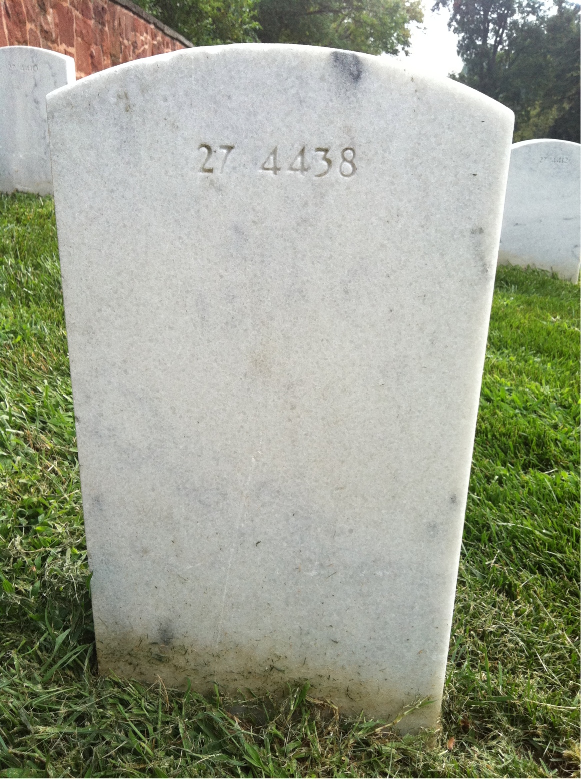 Back of headstone — Samuel Anderson