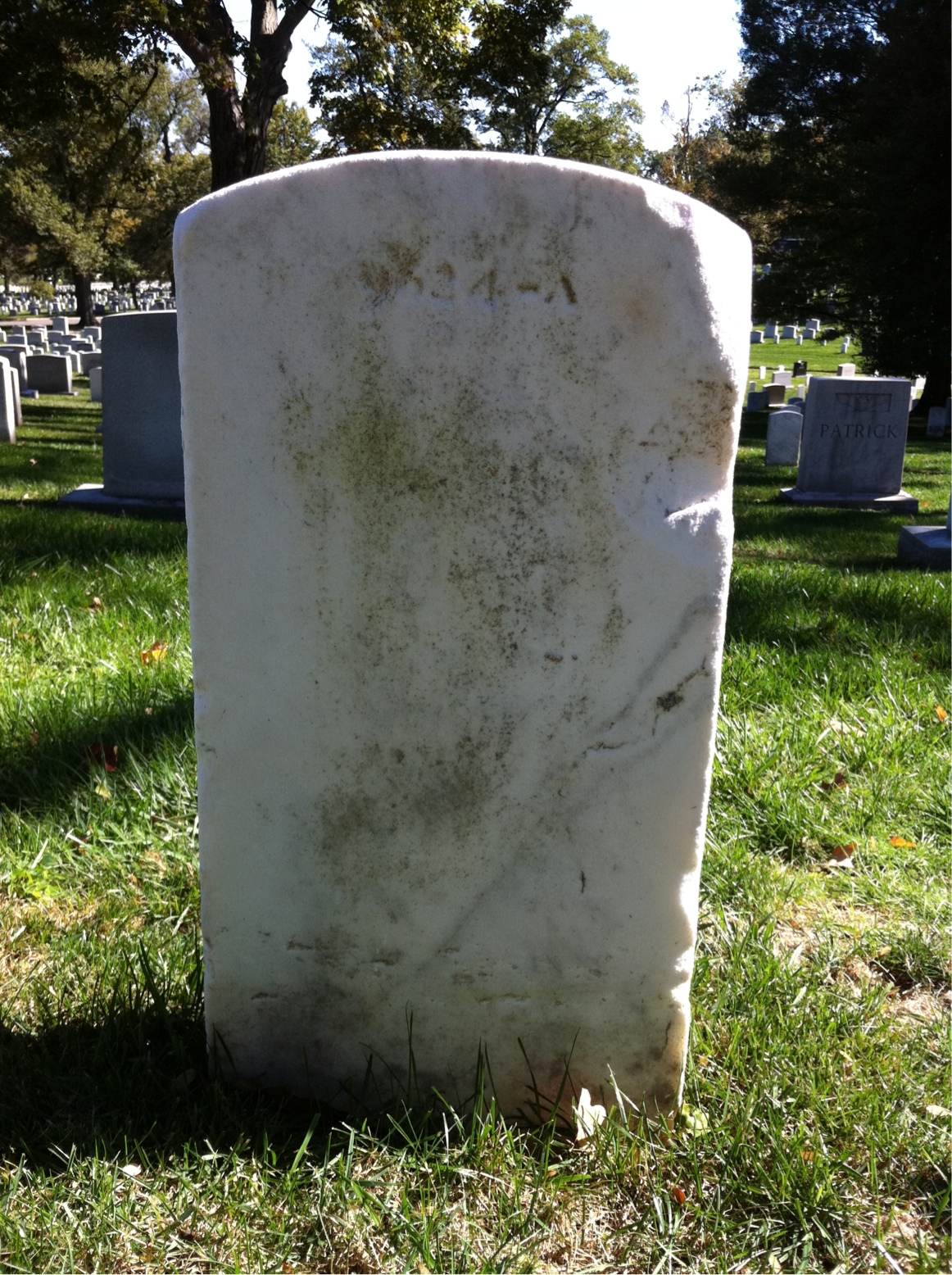 Back of headstone — Alfred Brandt