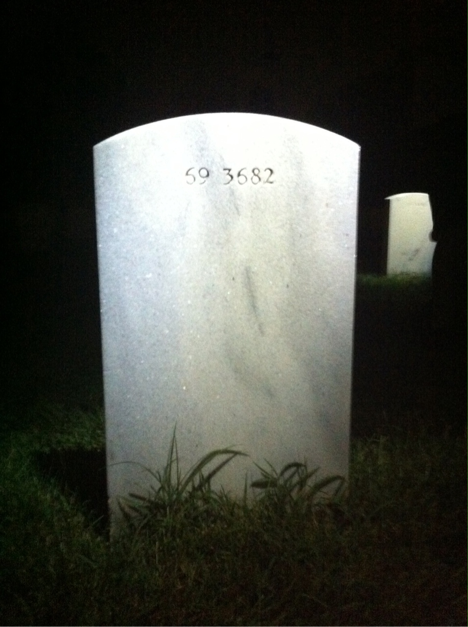 Back of headstone — Wilbur John Jones