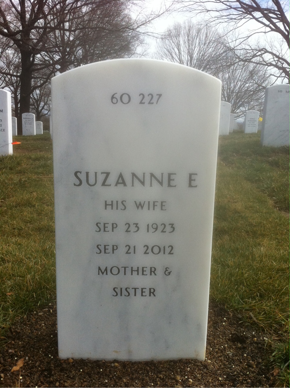 Back of headstone — George Strosnider