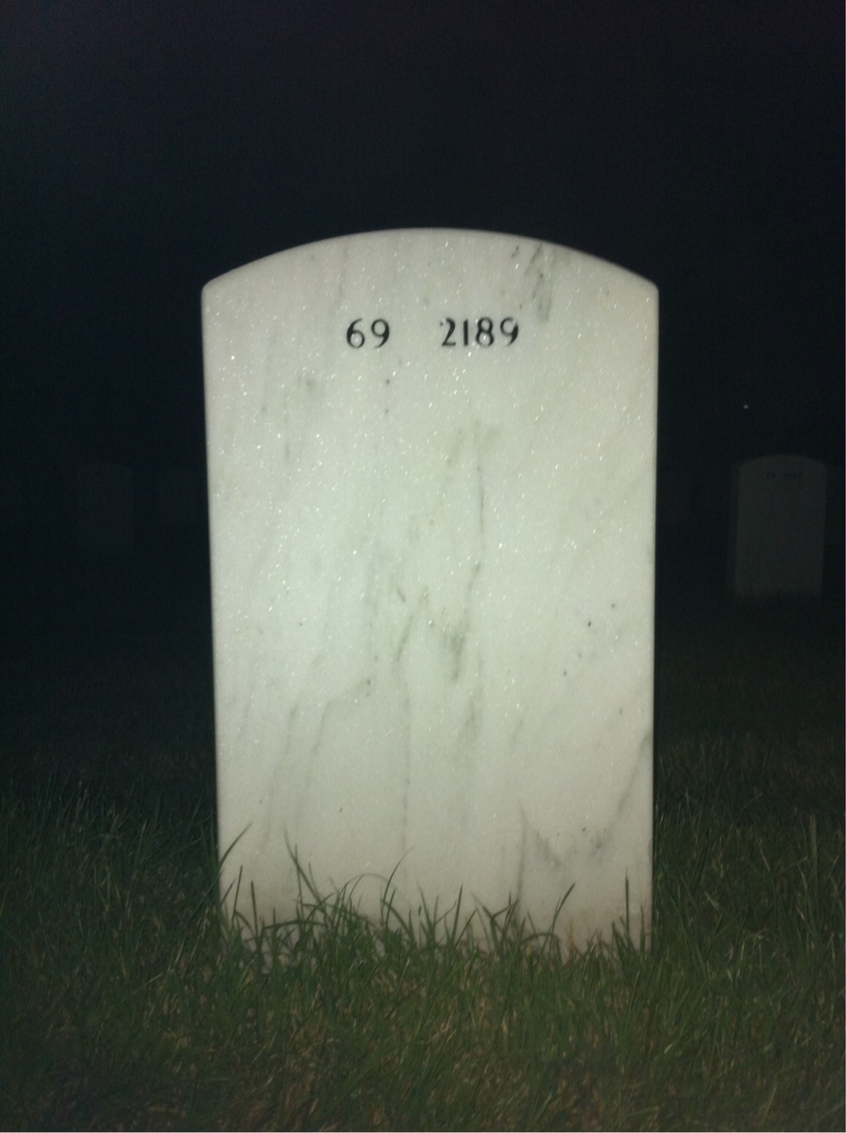 Back of headstone — William Brown