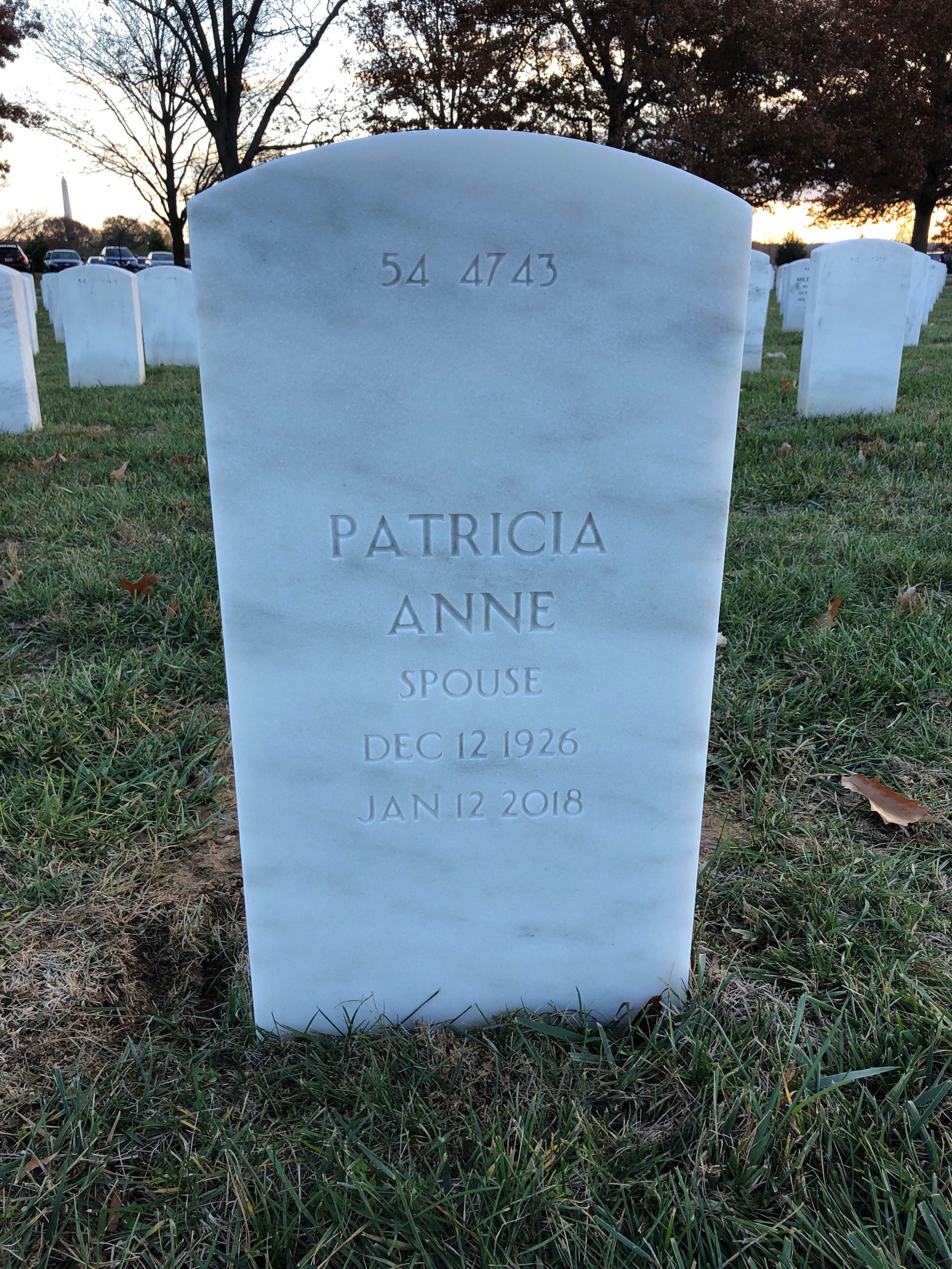 Back of headstone — Clarence Kirkpatrick
