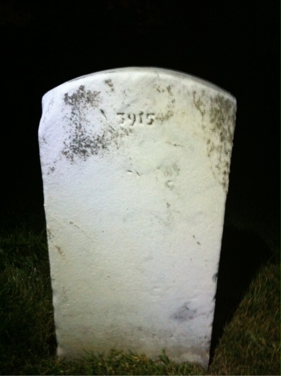 Back of headstone — Carroll Mortensen