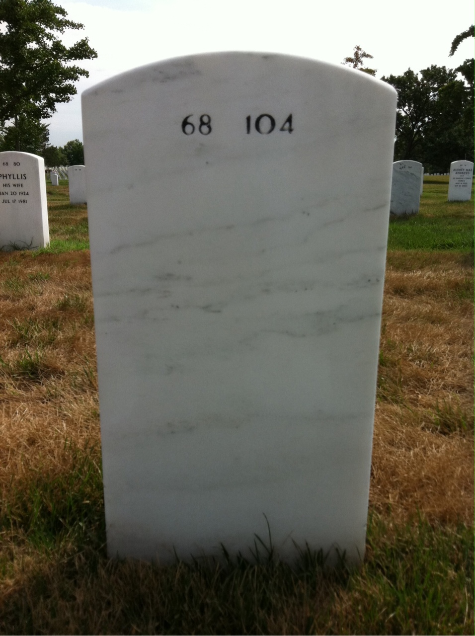 Back of headstone — Thomas Roberts