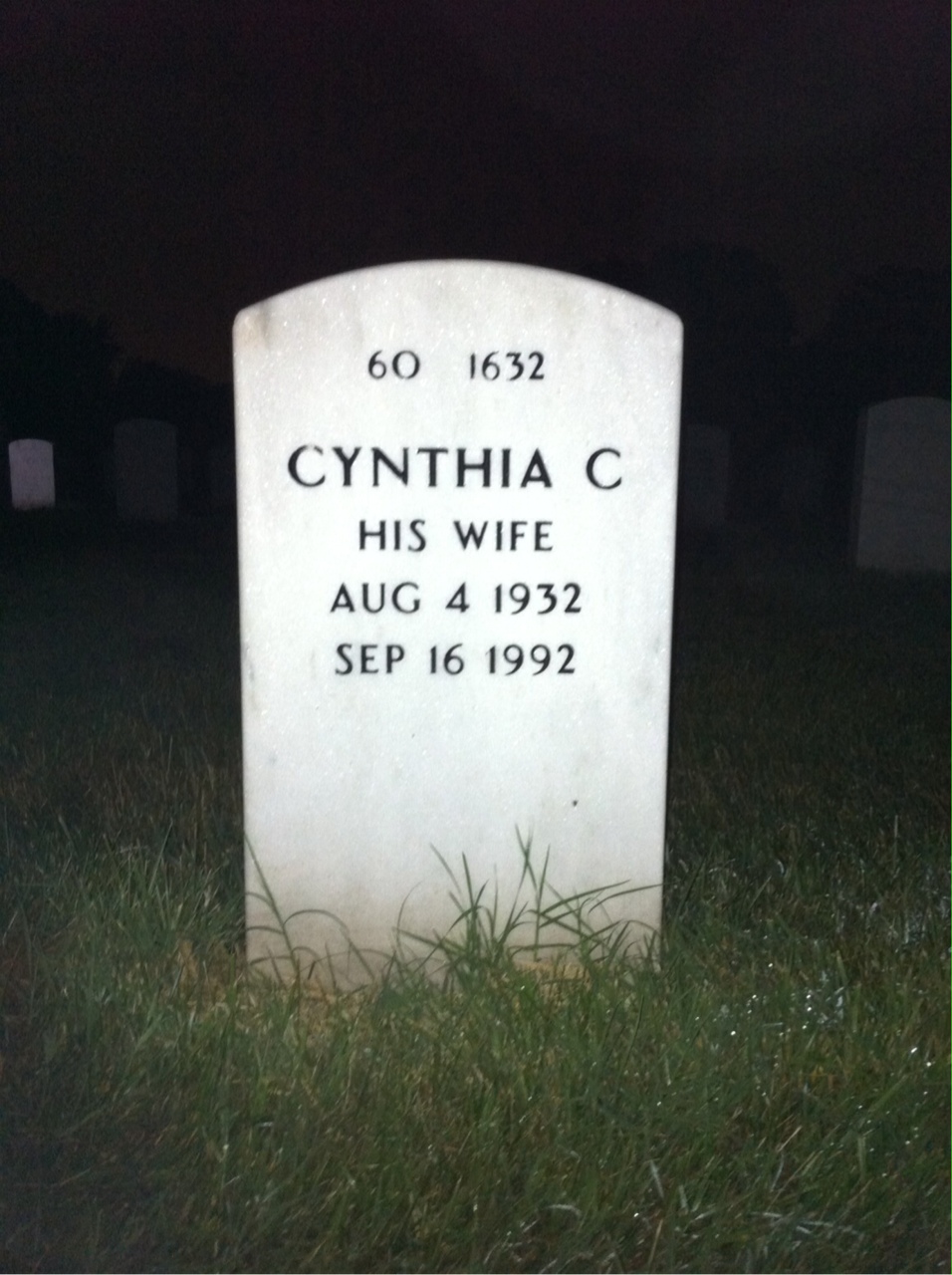 Back of headstone — Adelard Landry