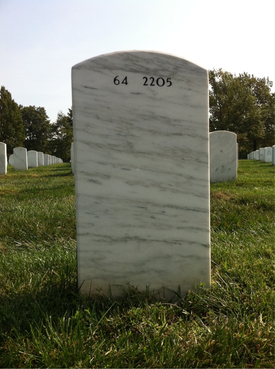 Back of headstone — Rhonald Meeks