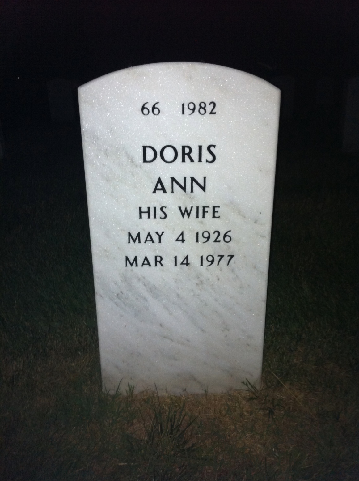 Back of headstone — Leon Brooks