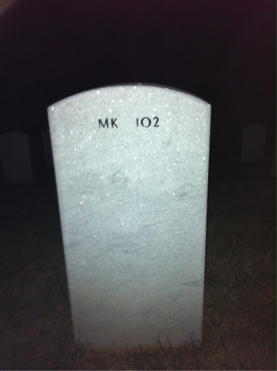 Back of headstone — Glen Hansen