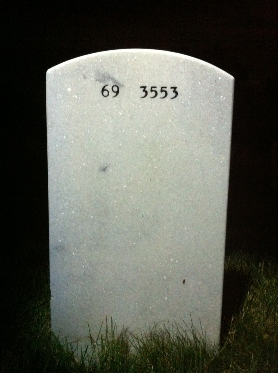 Back of headstone — Frederic Vogt