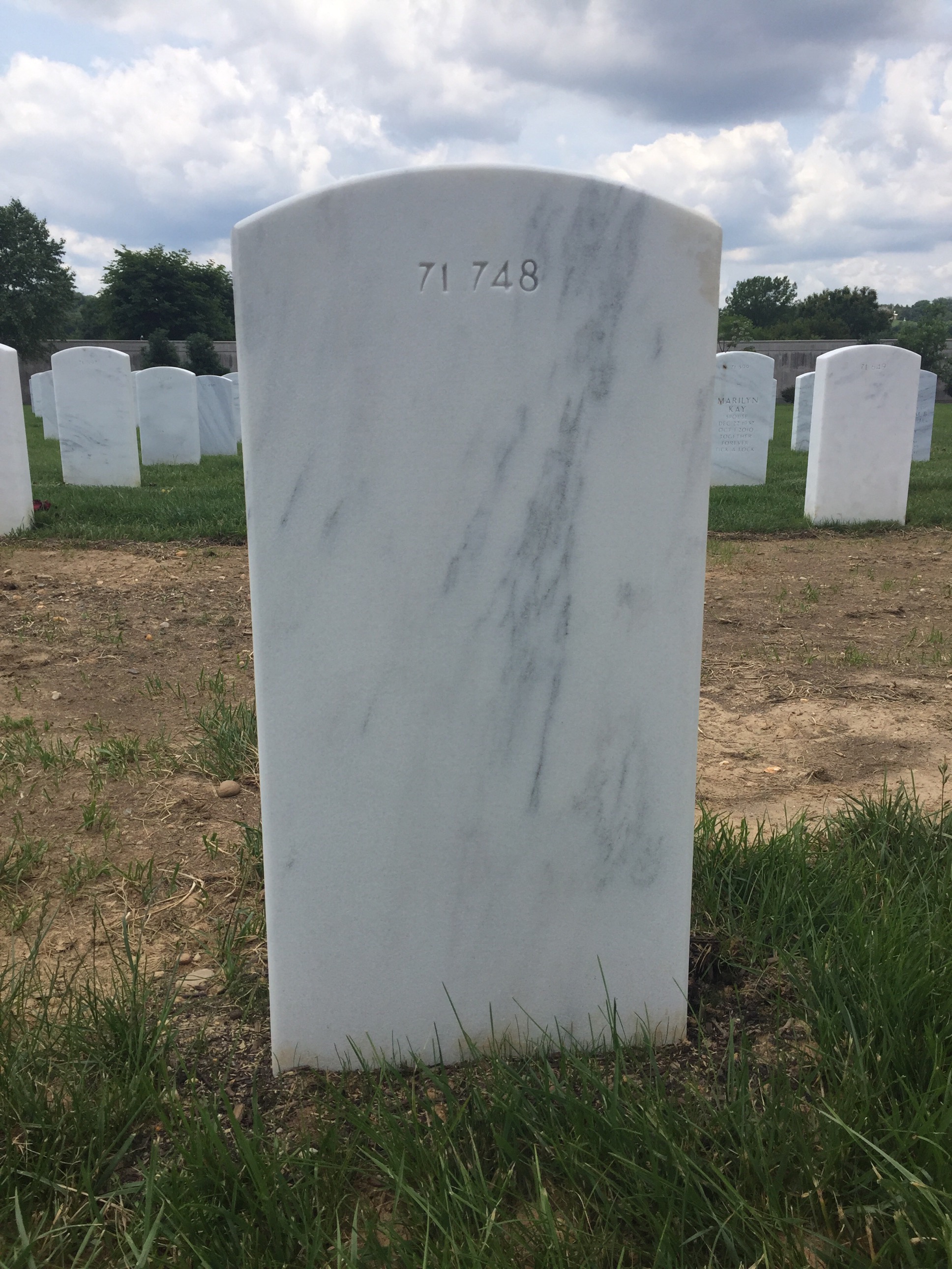 Back of headstone — Thomas Lee Geoghan