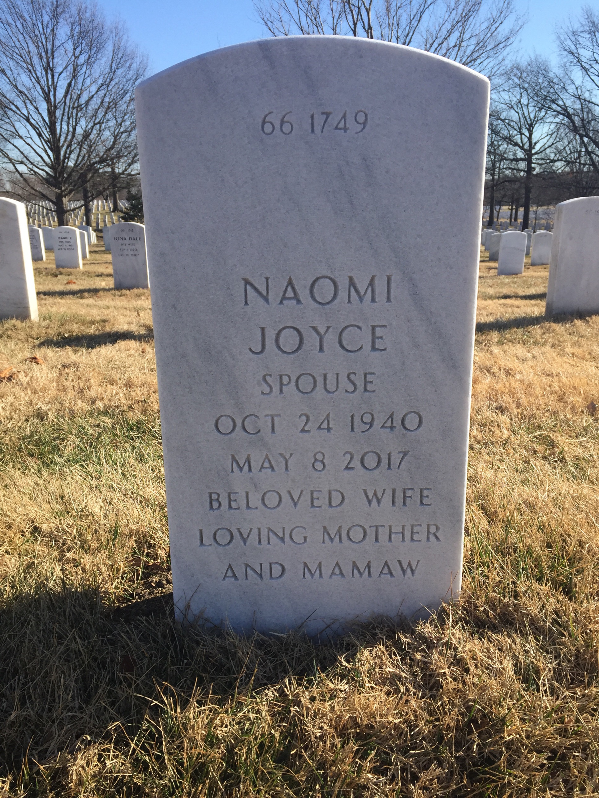 Back of headstone — Francis Almberg