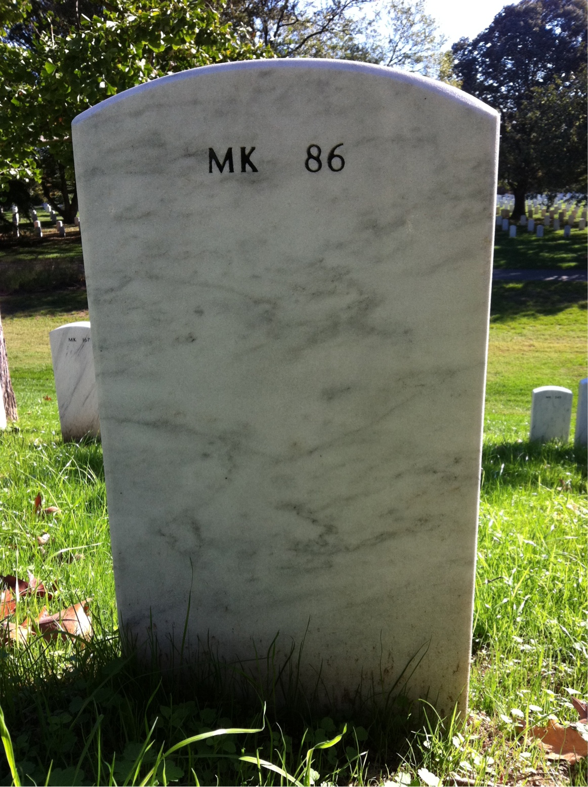 Back of headstone — Sammy Cooper