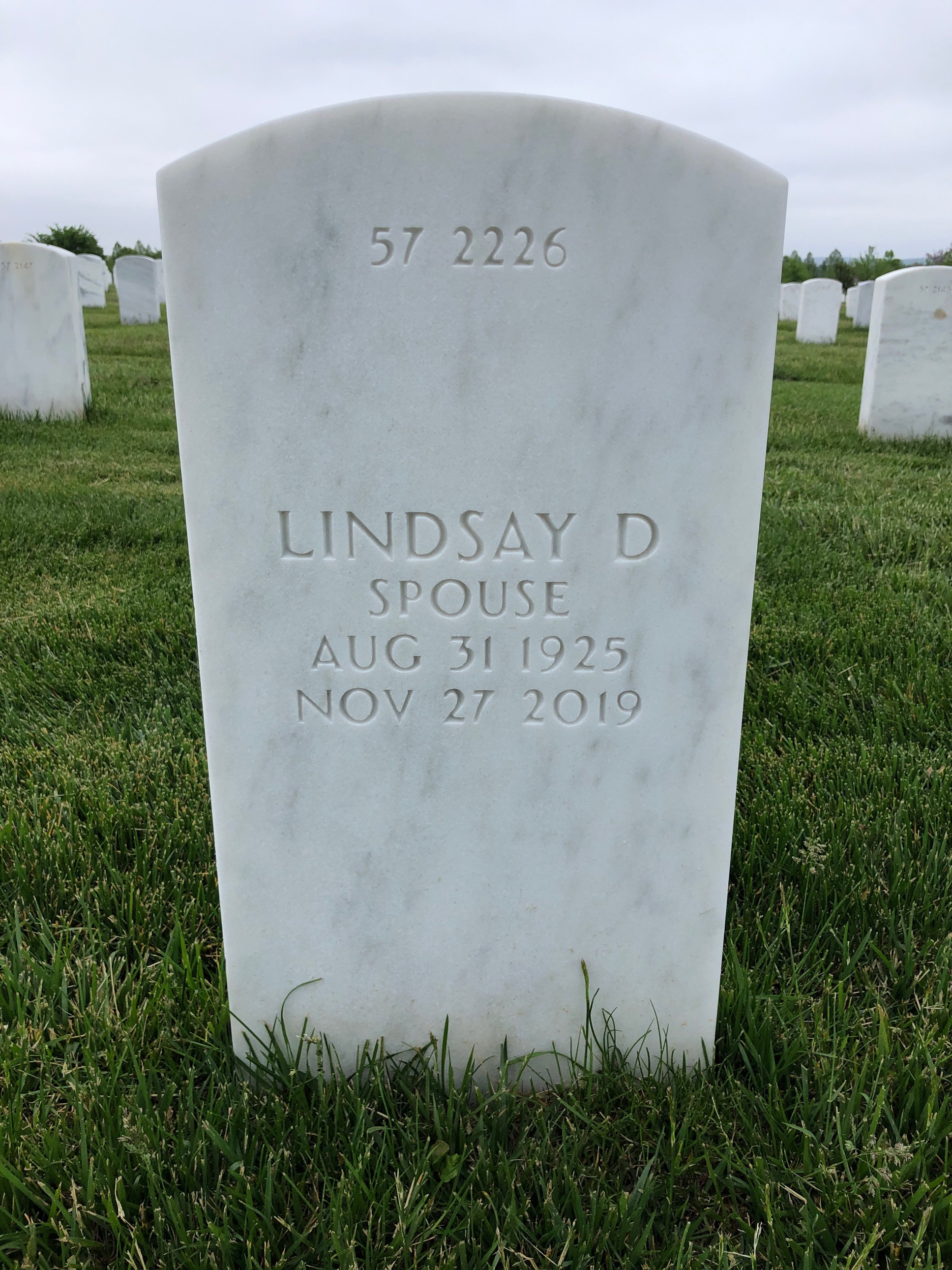 Back of headstone — Allen Balch
