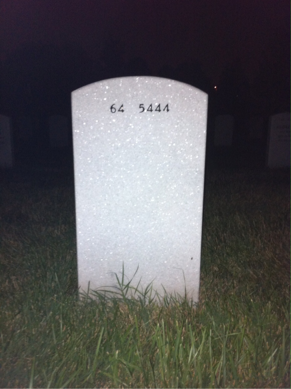 Back of headstone — Allen Barnes