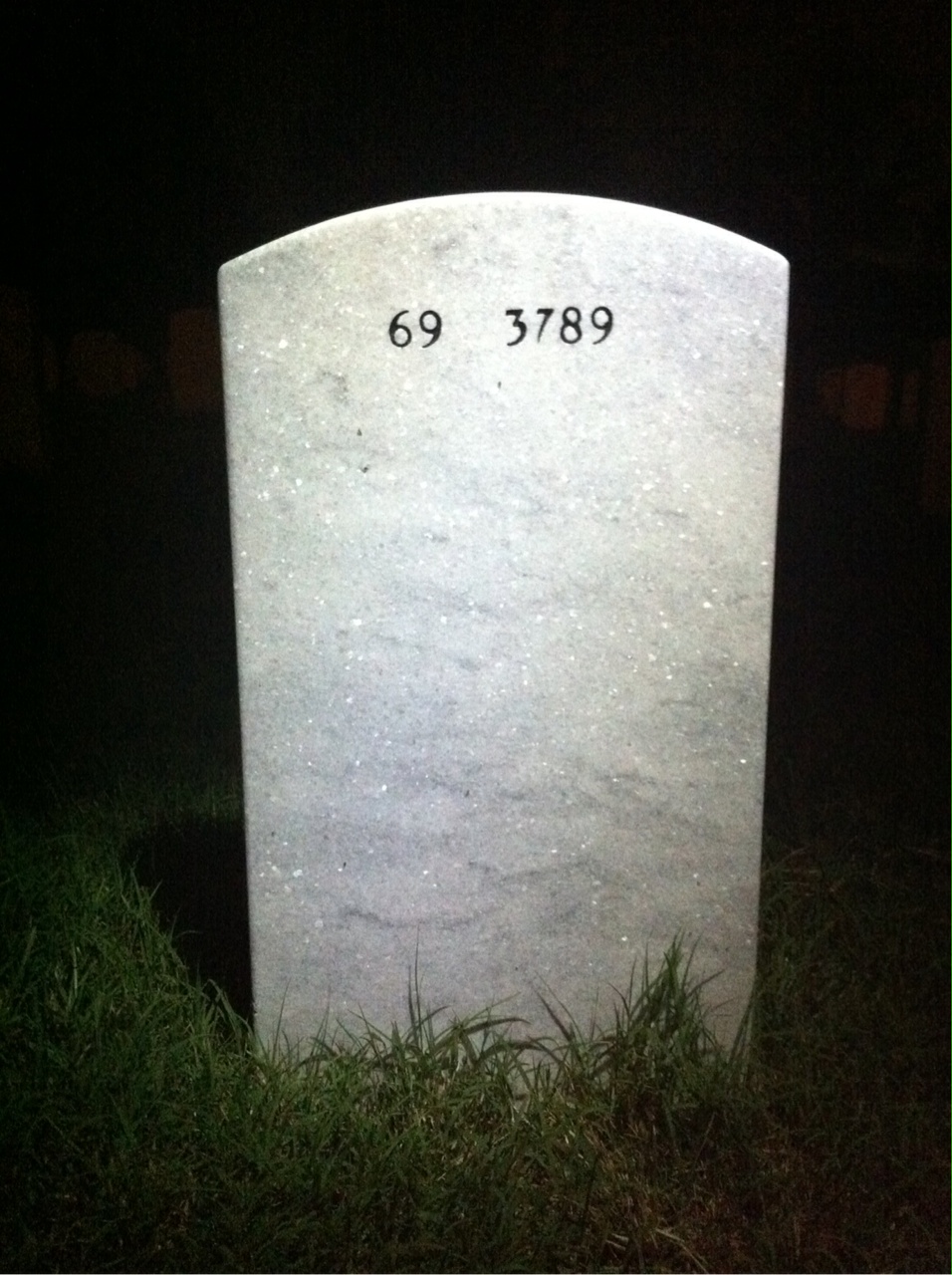 Back of headstone — Vincent Catania