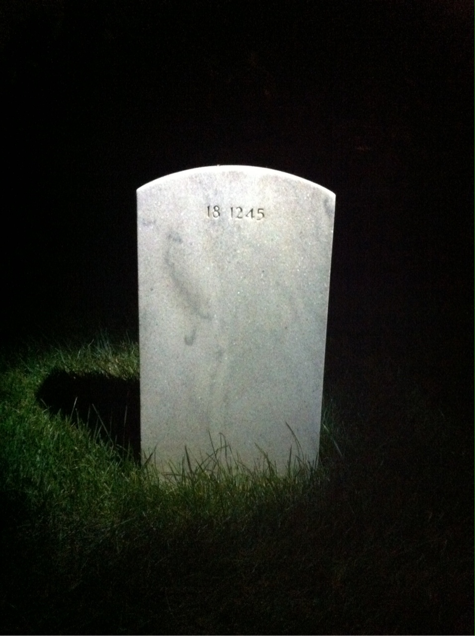 Back of headstone — Rufus Ayers