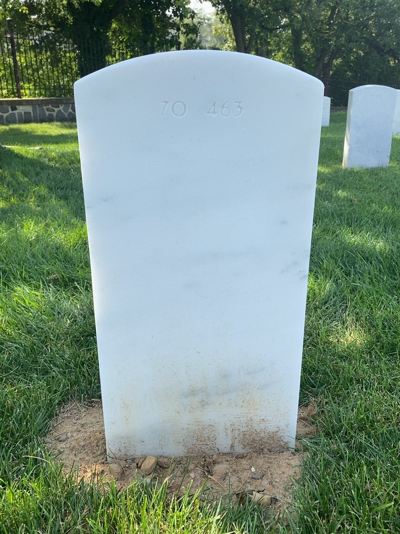 Back of headstone — Thomas D Wallace