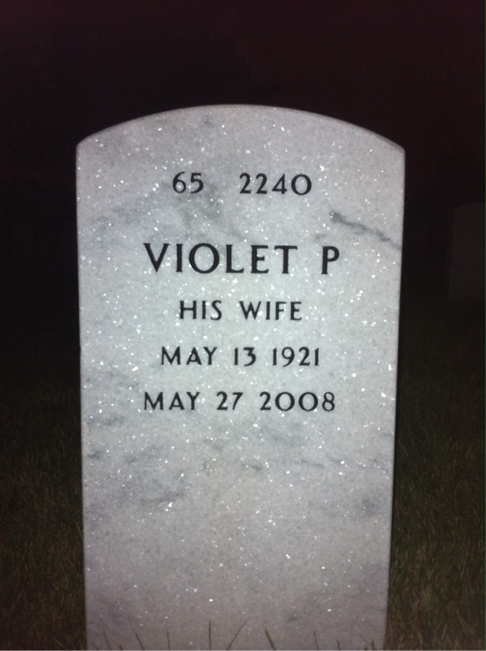 Back of headstone — Michael Cafone
