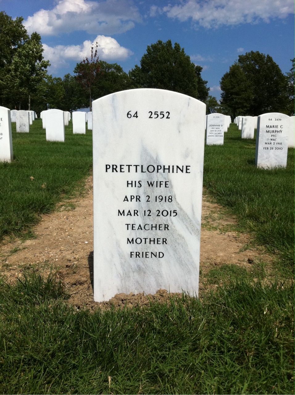 Back of headstone — Thomas Jackson