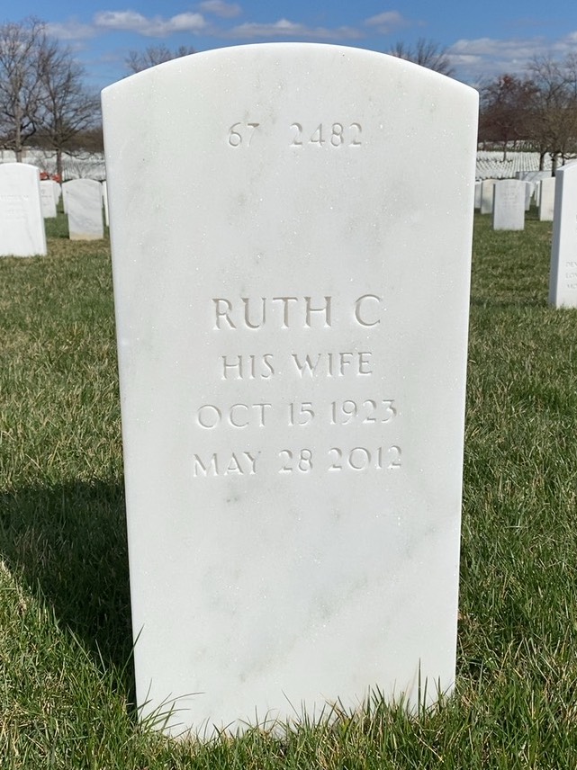 Back of headstone — John Allyn