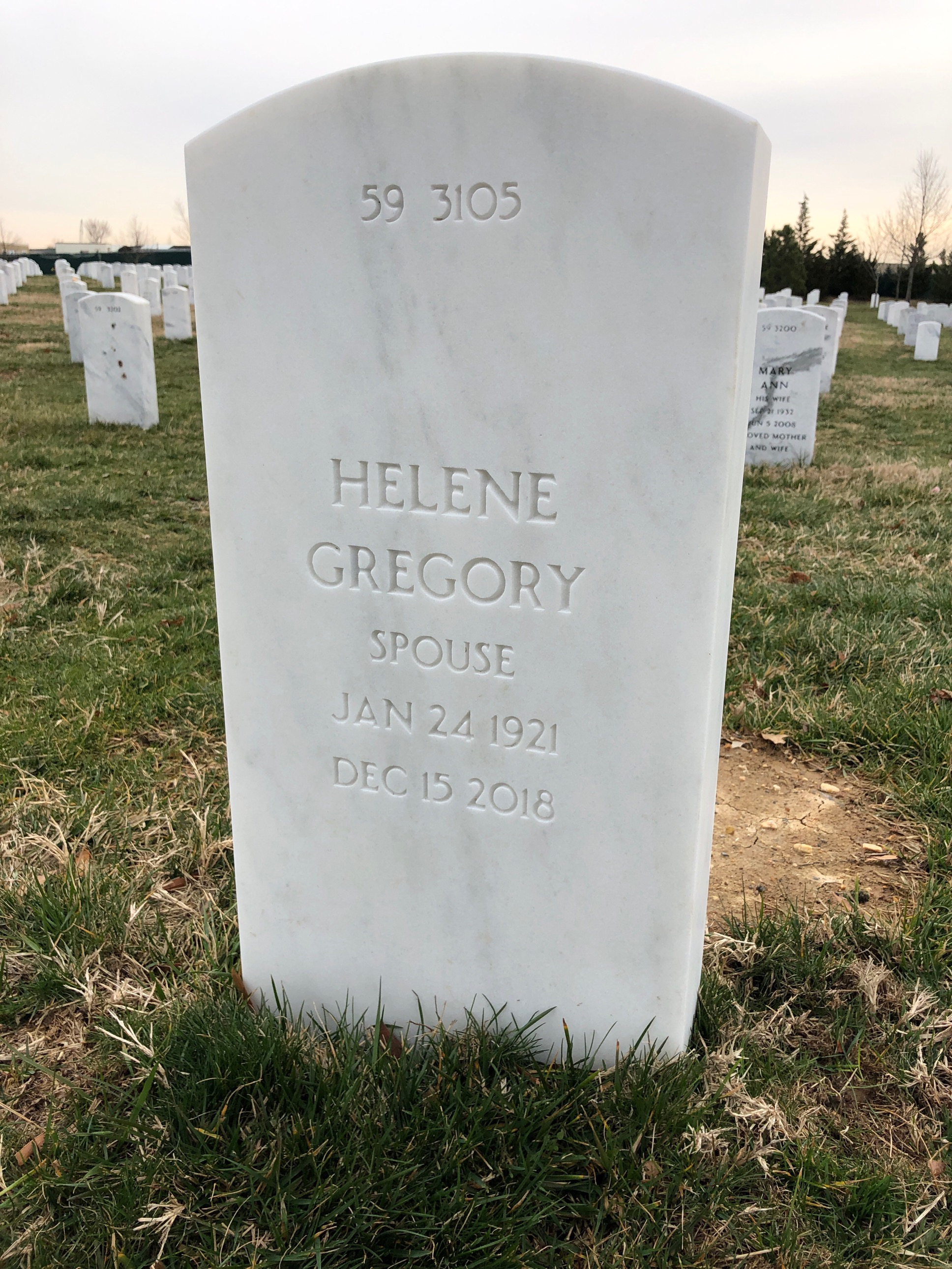 Back of headstone — Robert Everett