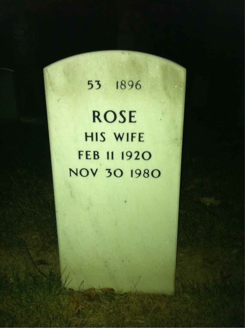 Back of headstone — Max Nemeth