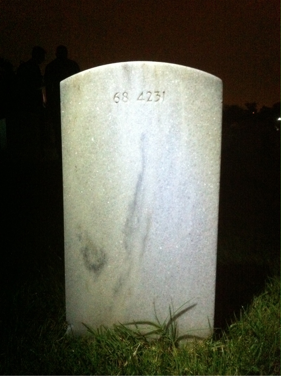 Back of headstone — William George Grauling