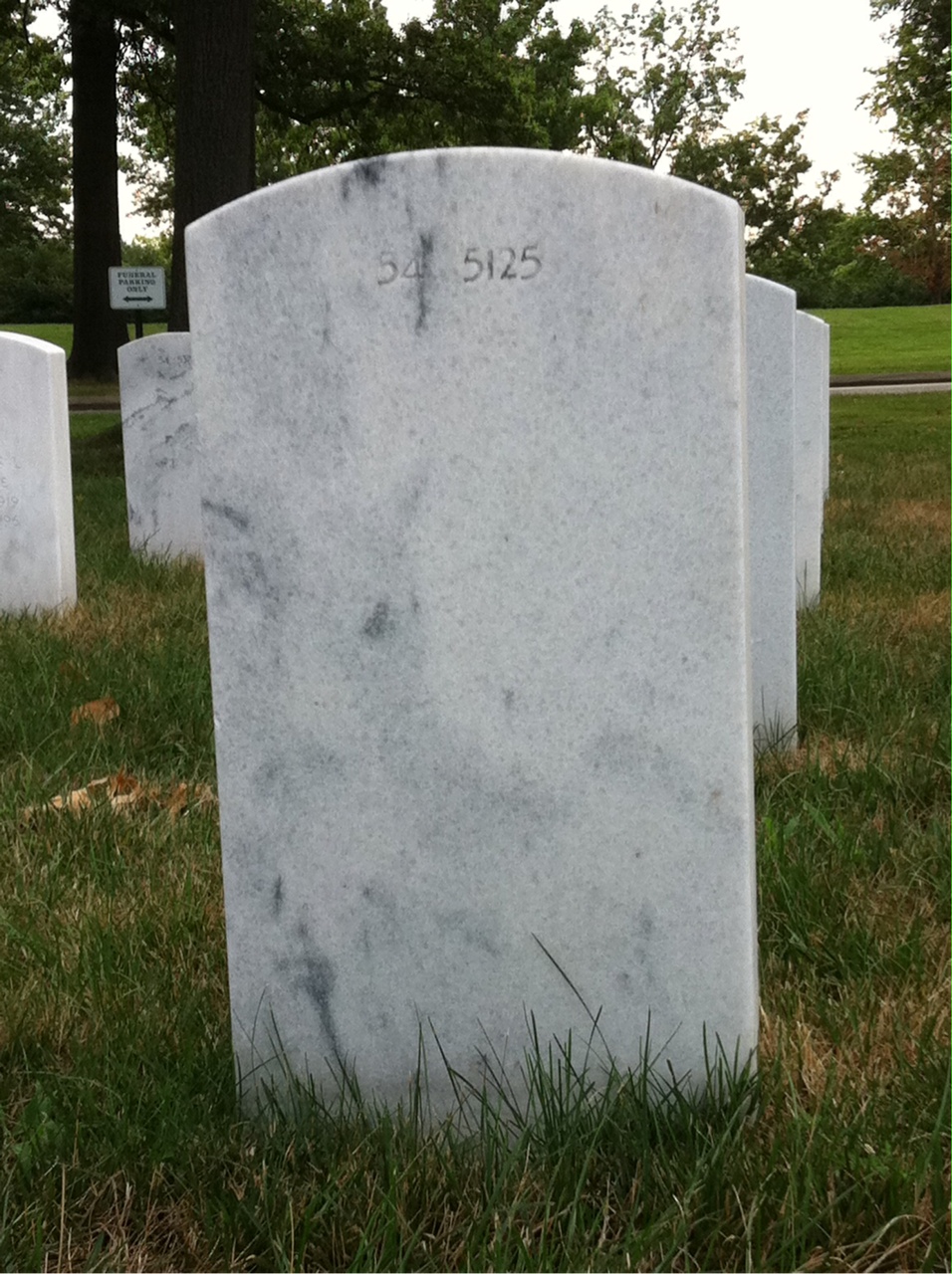 Back of headstone — Robert Asman