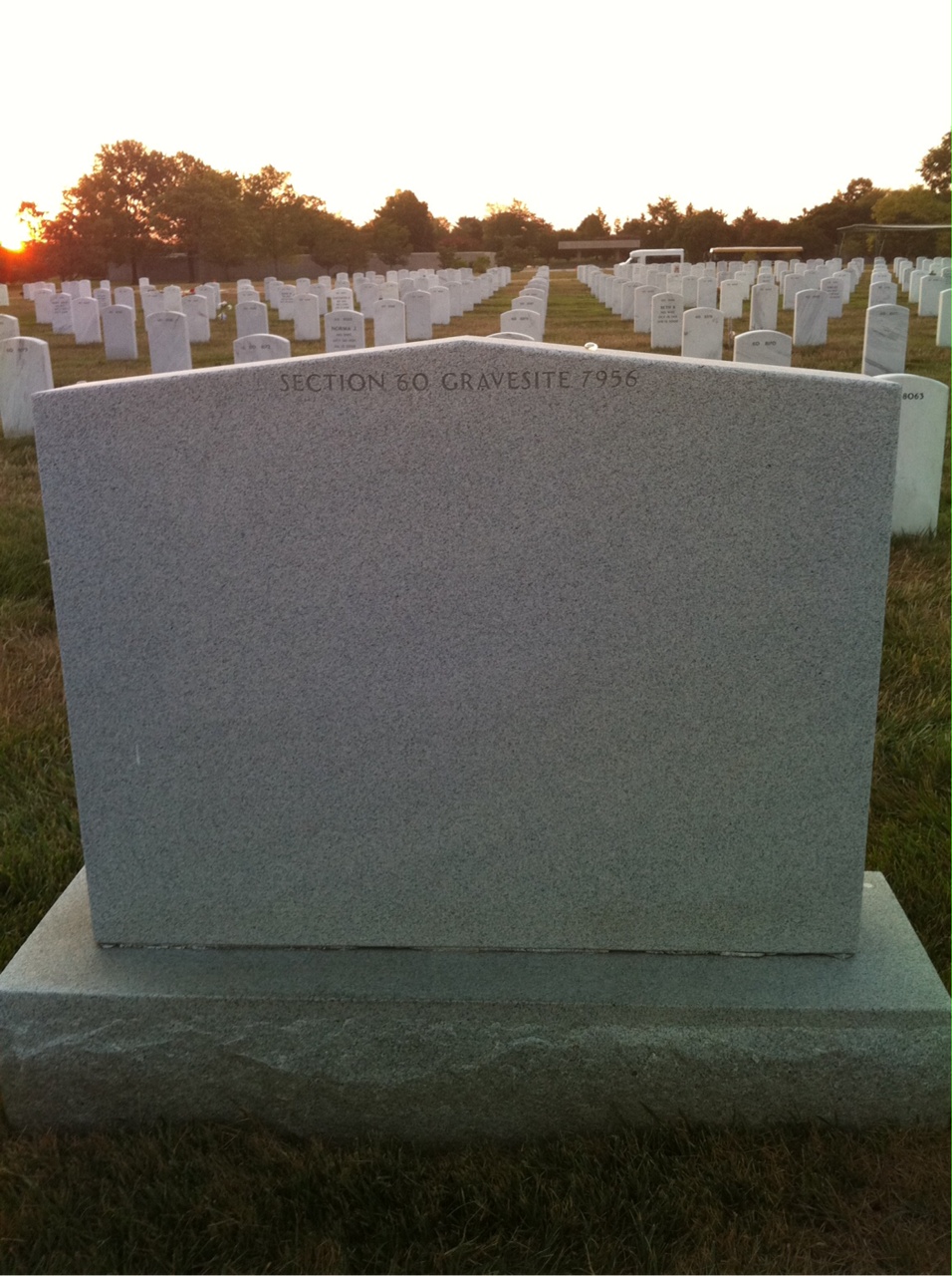 Back of headstone — Kenneth Crody