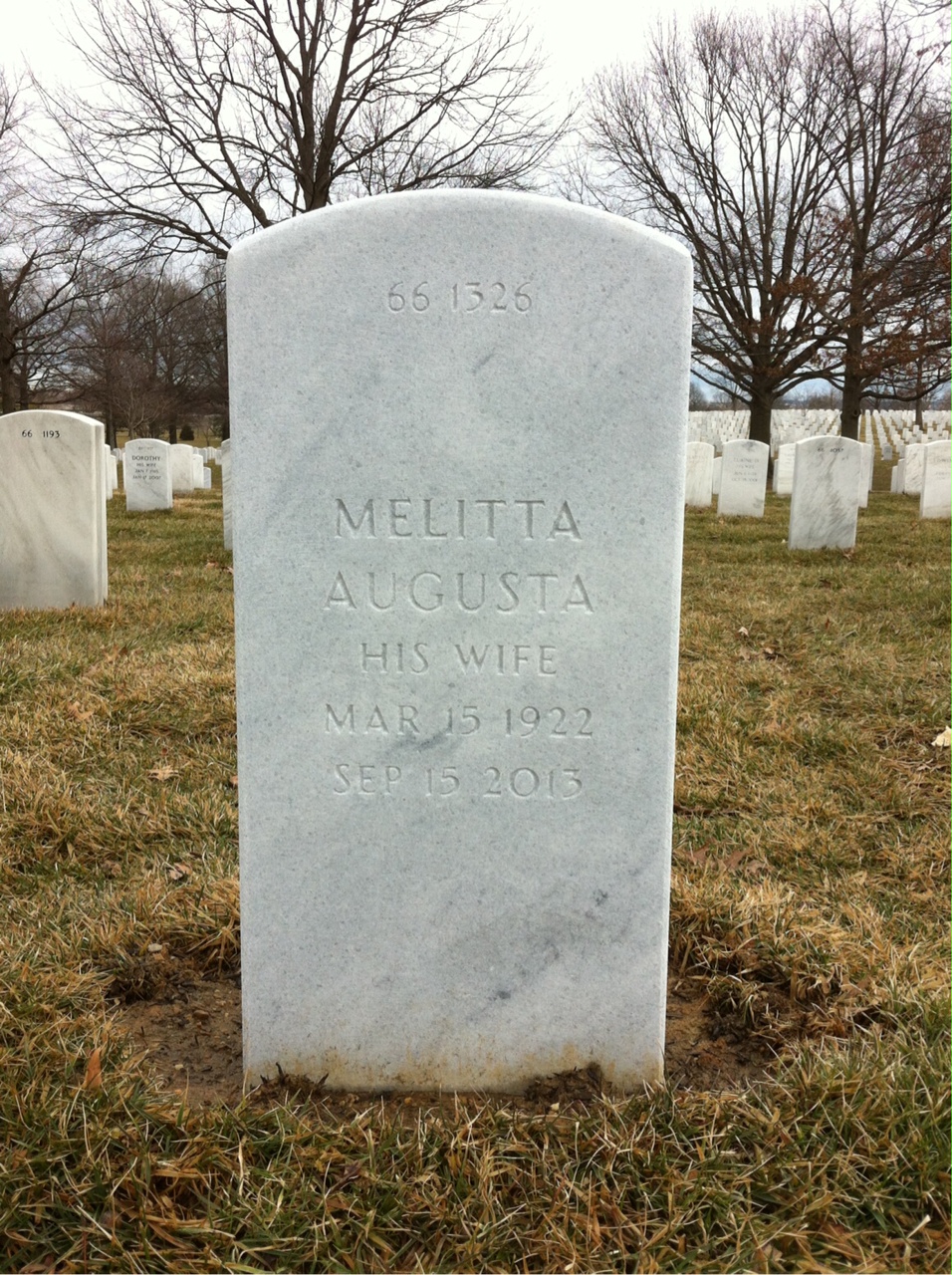 Back of headstone — George Gallagher