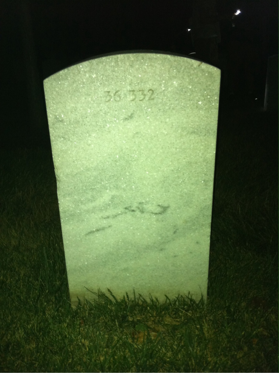 Back of headstone — Thomas Murray