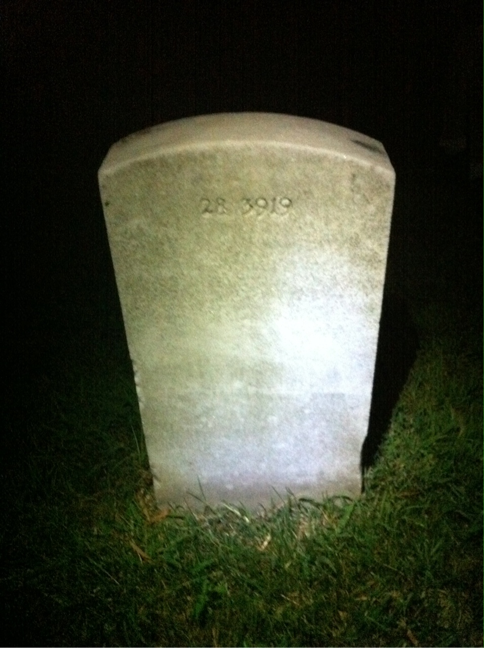 Back of headstone — Alice Cox