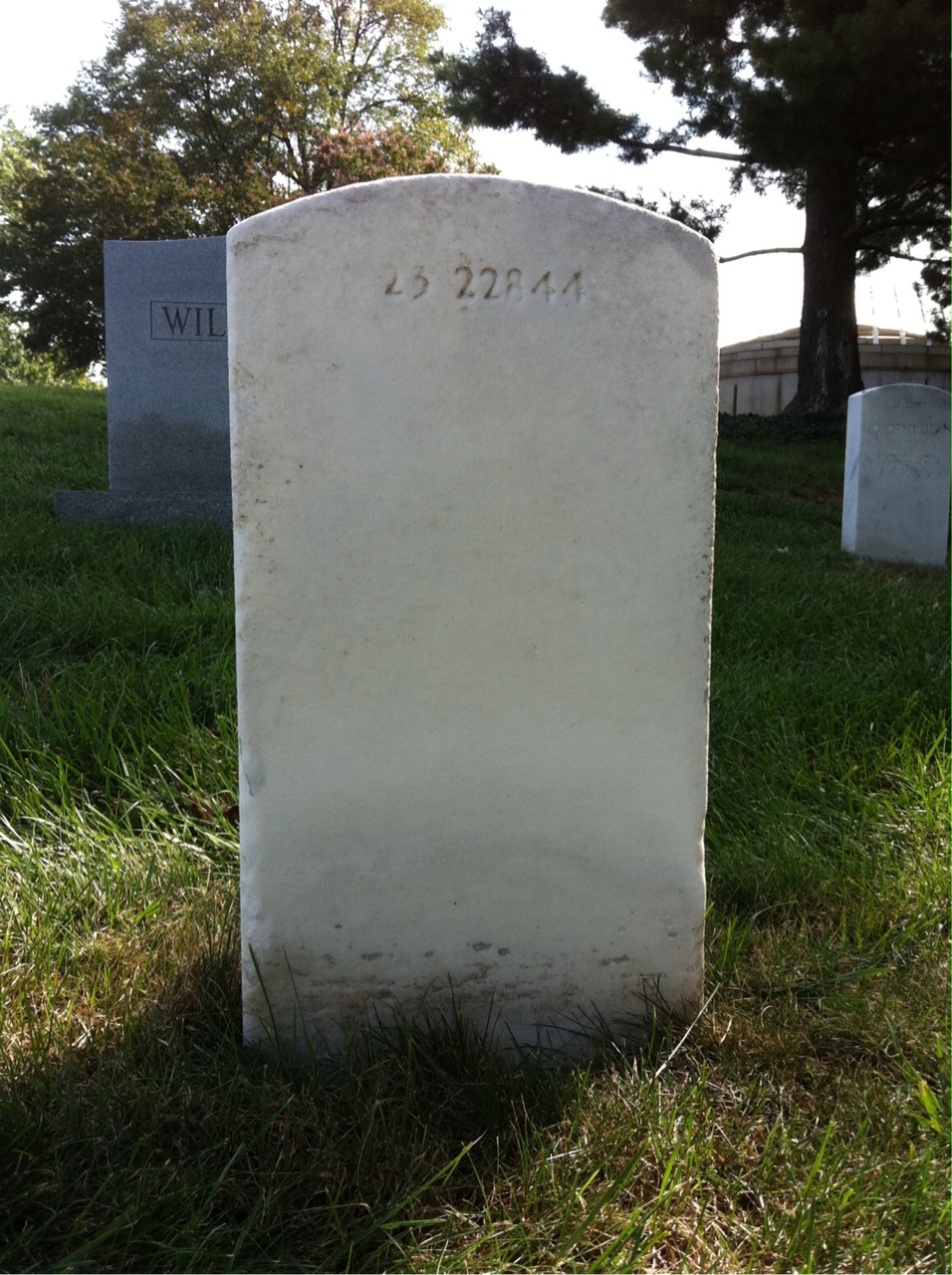 Back of headstone — Rosa Bailey