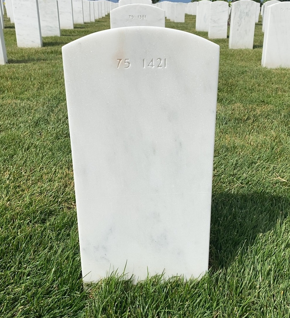 Back of headstone — Robert Mortensen