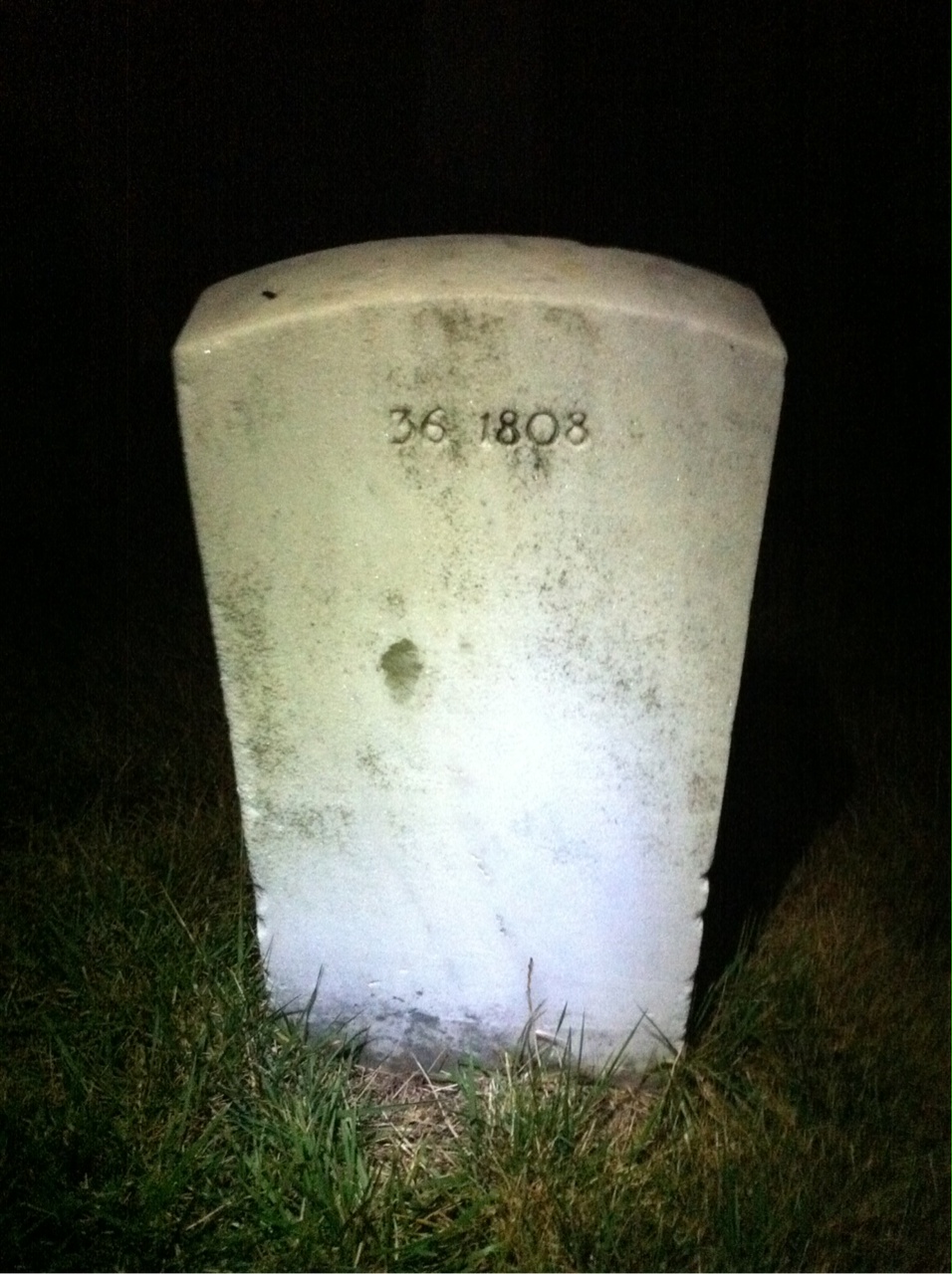 Back of headstone — Frank Anderson