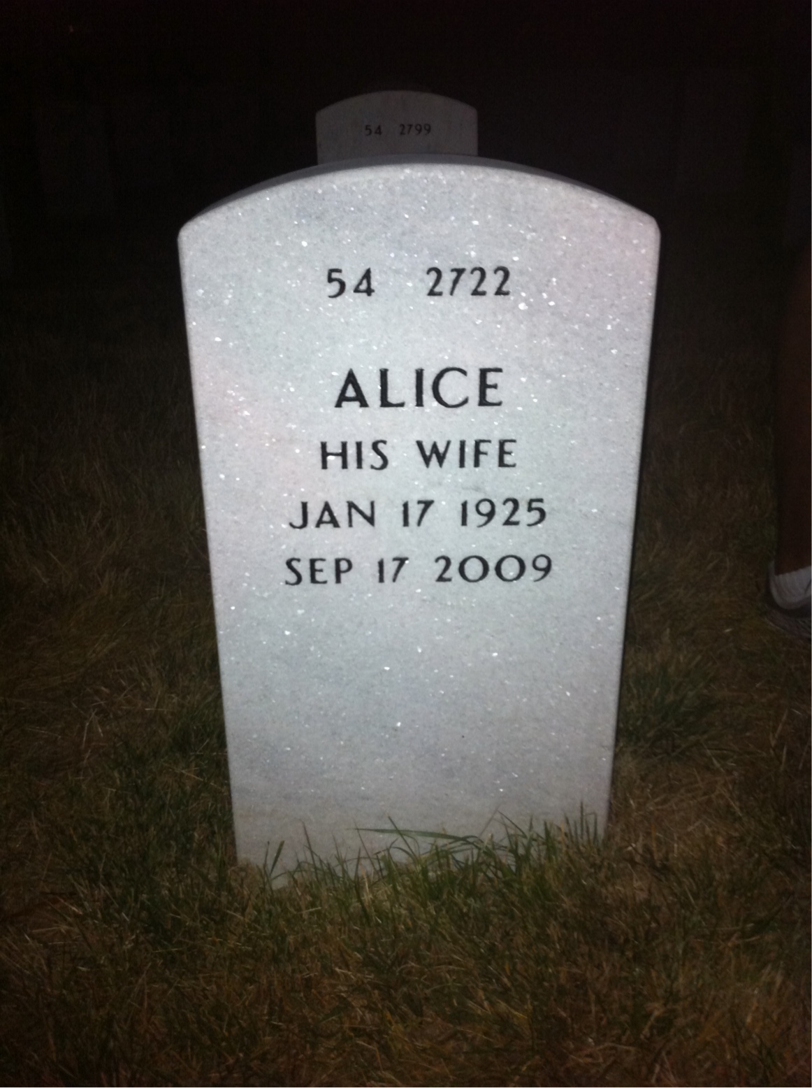 Back of headstone — John Murphy