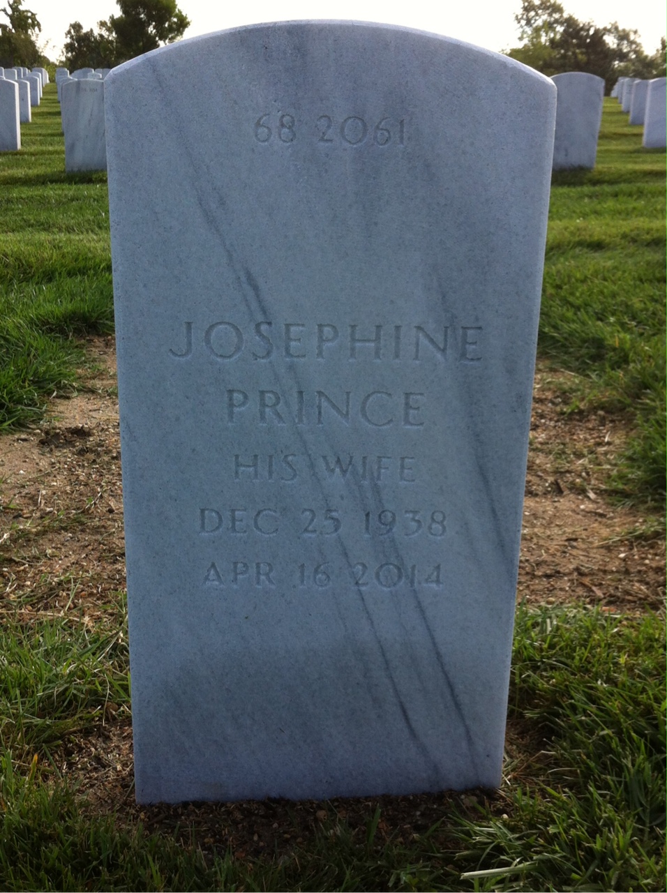Back of headstone — Jonas W Jackson