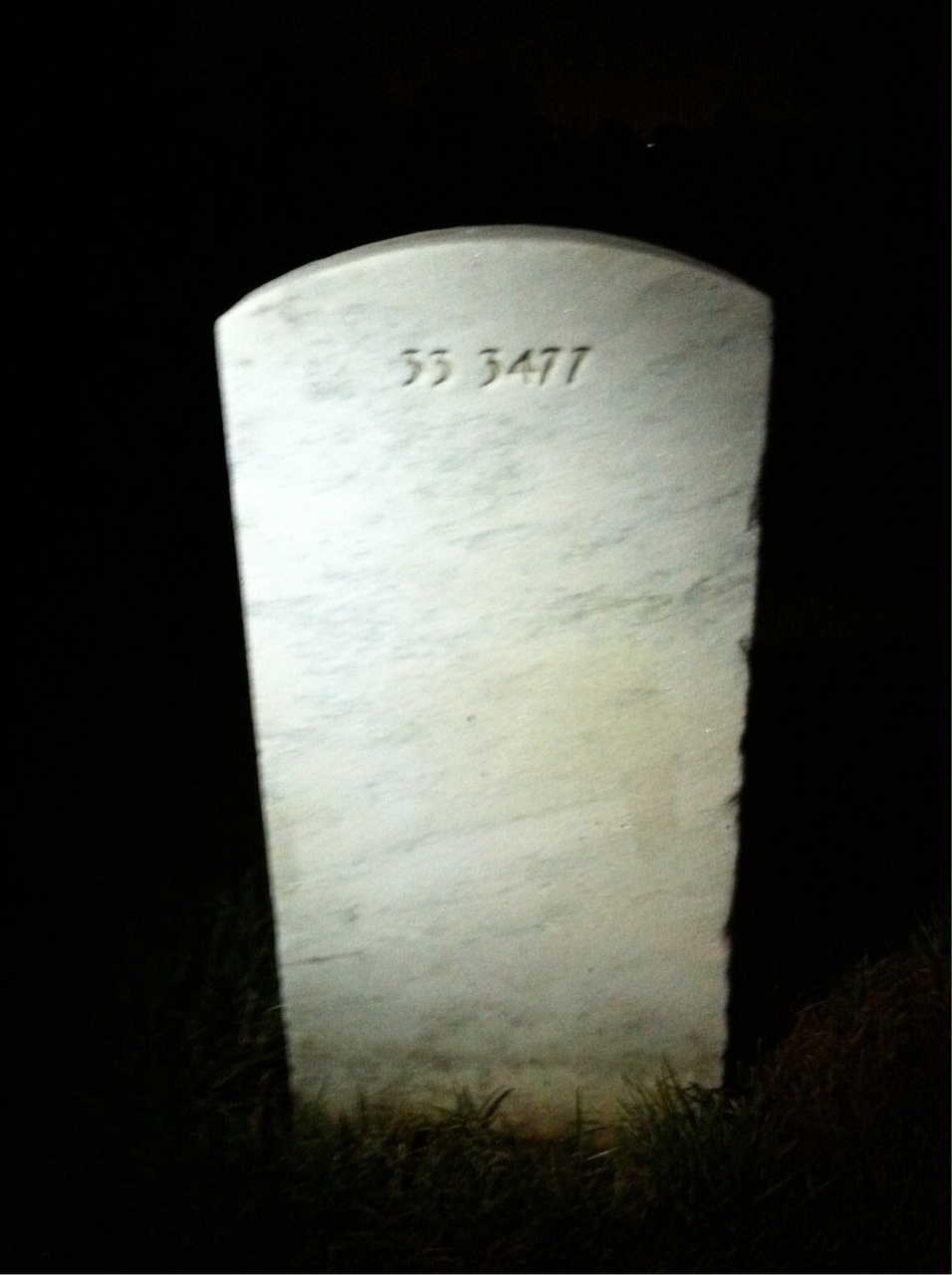 Back of headstone — George Baggett