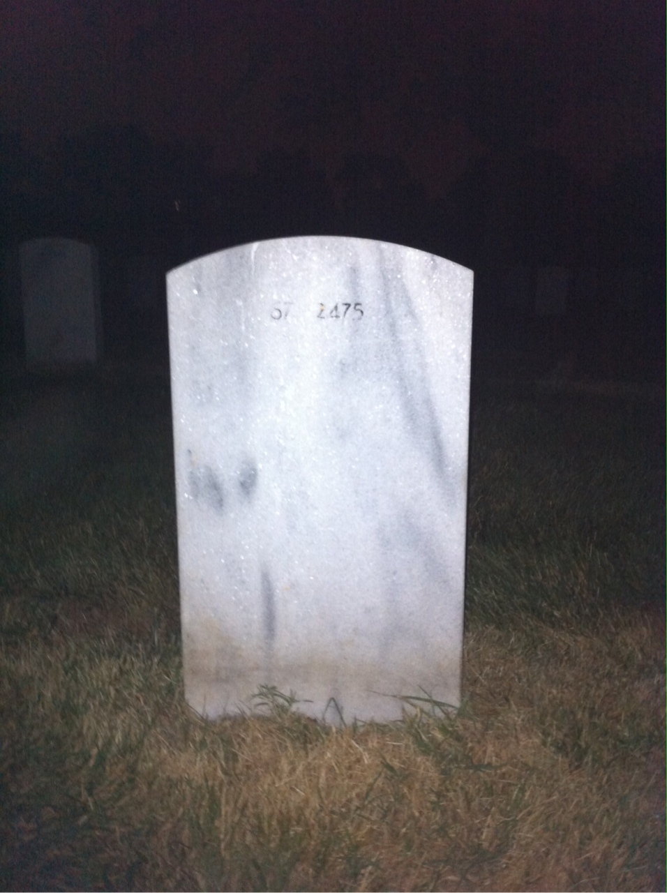 Back of headstone — Stephen Adams