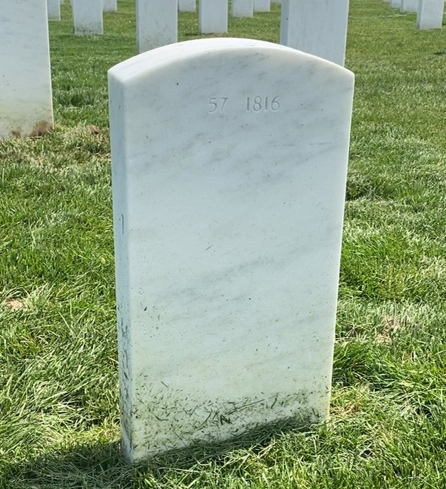 Back of headstone — James Bohanan