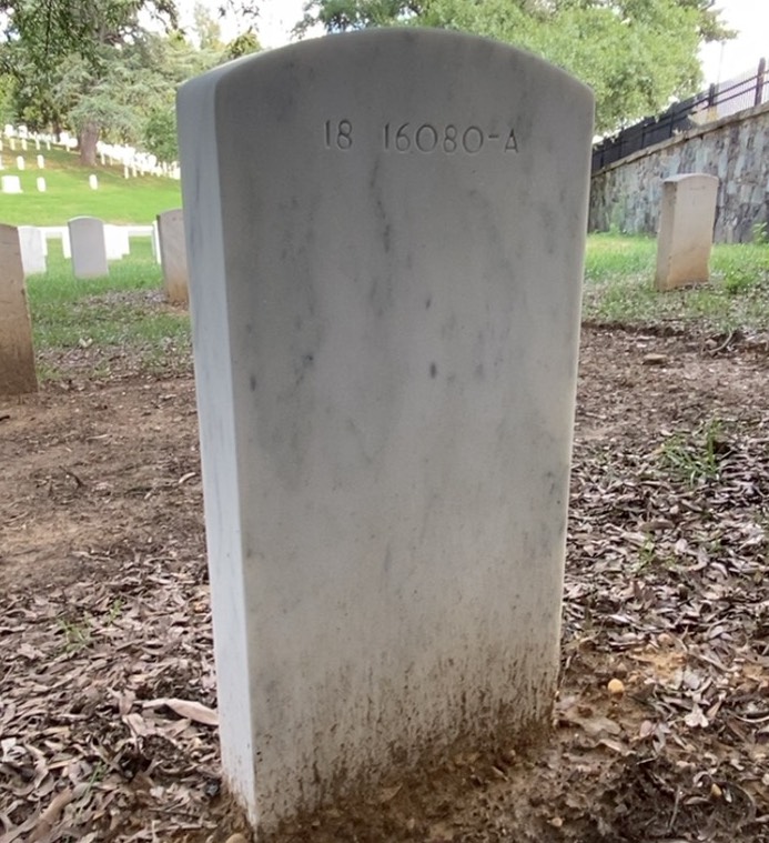 Back of headstone — John Adams