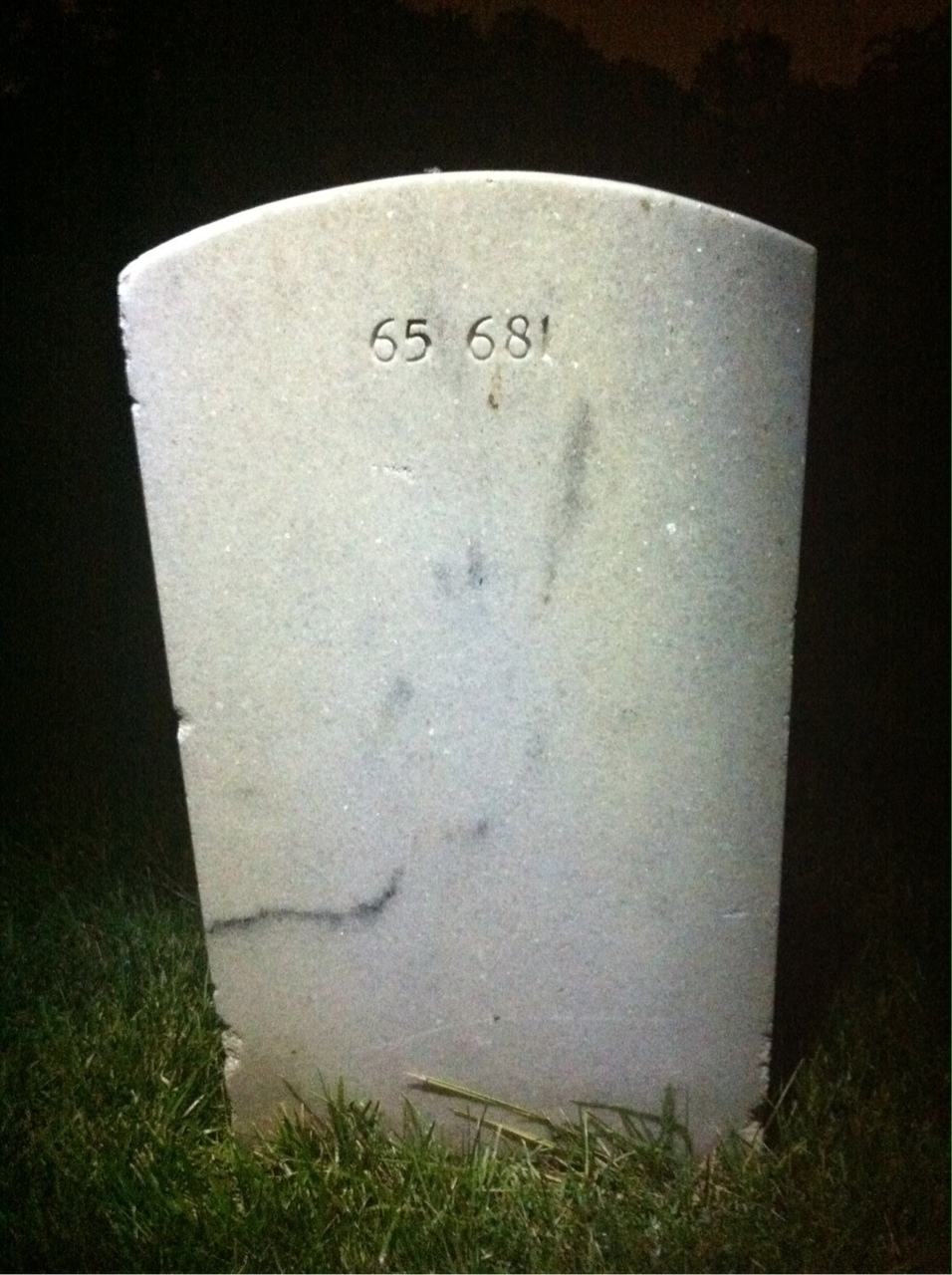 Back of headstone — Edward Abel