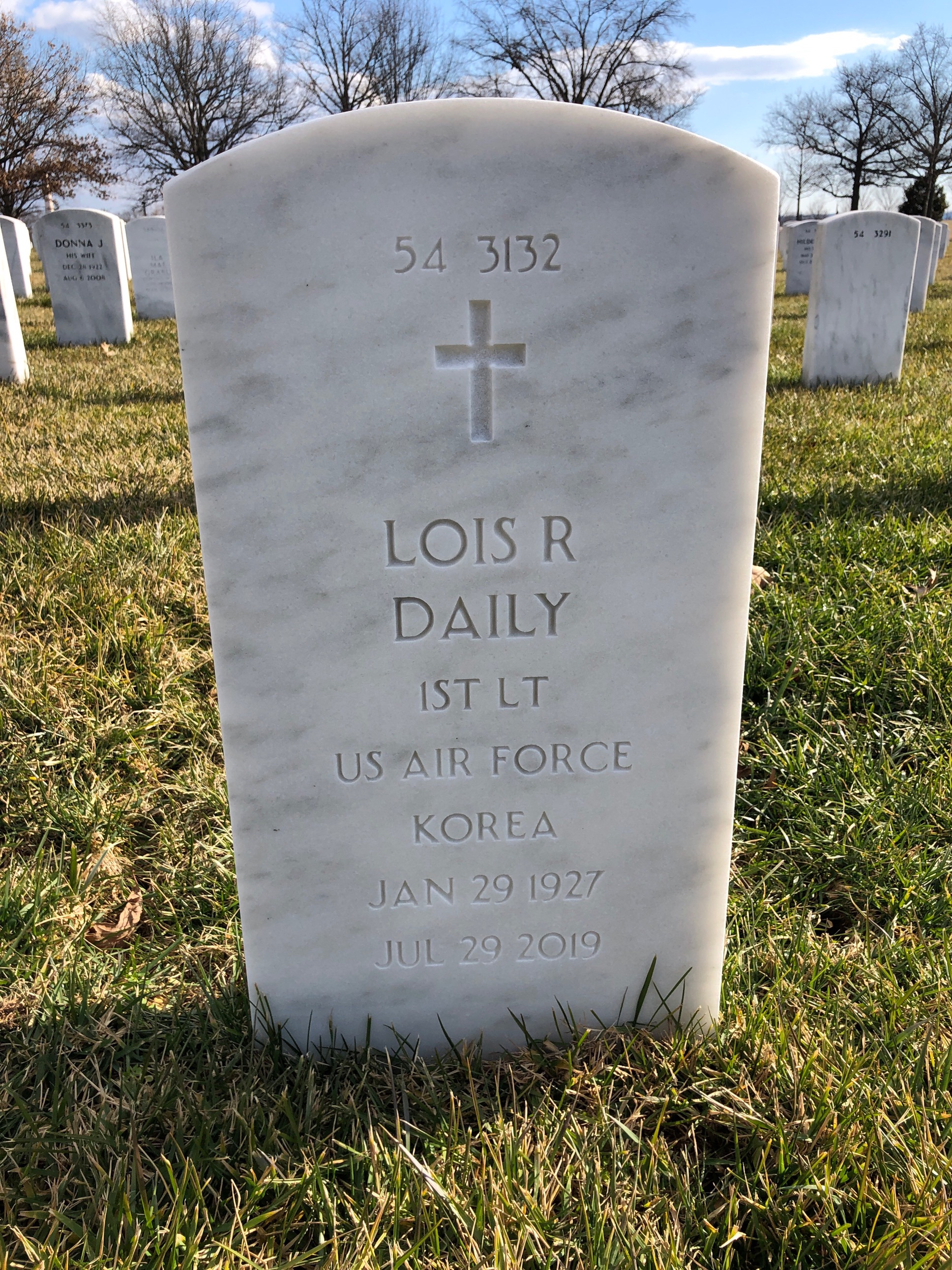 Back of headstone — Charles Daily