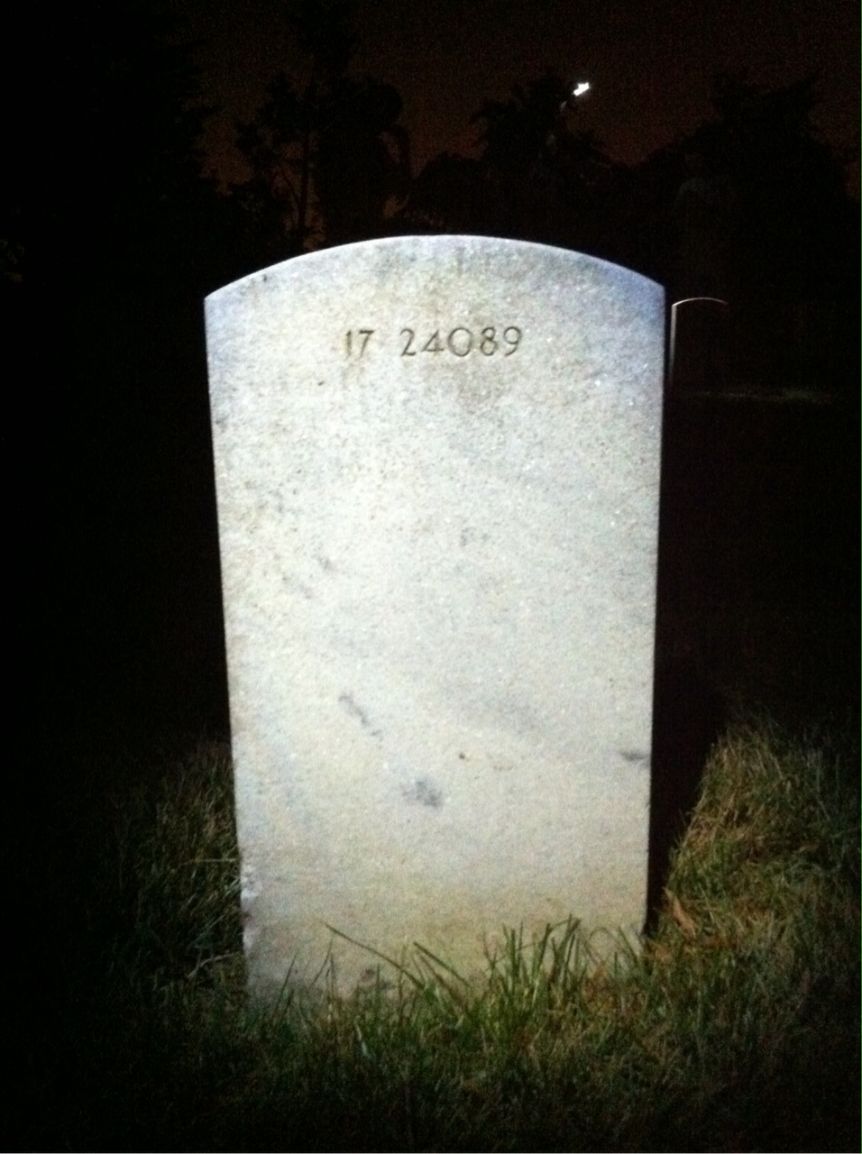 Back of headstone — Louise Bladt